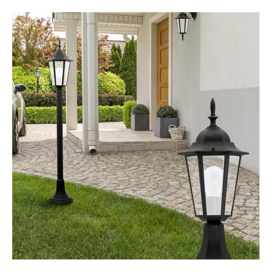 Vägglampa för utomhusbruk 1xE27/20W/230V IP43 svart