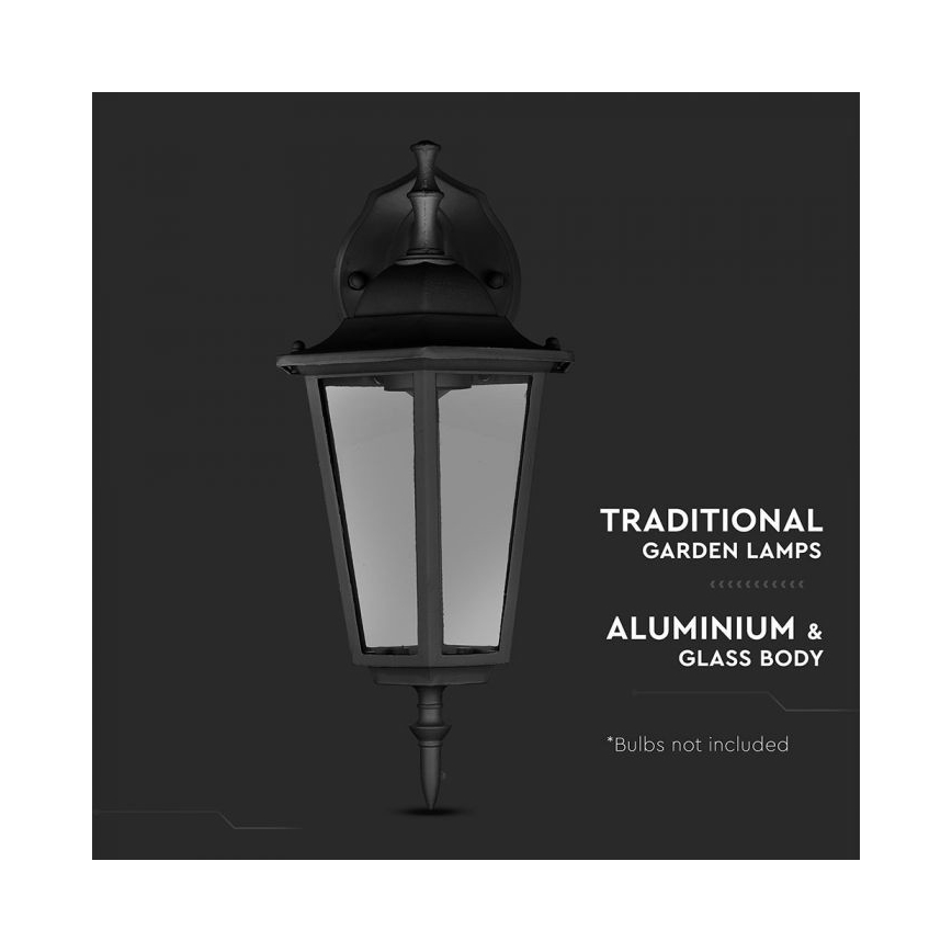 Vägglampa för utomhusbruk 1xE27/40W/230V IP44 svart