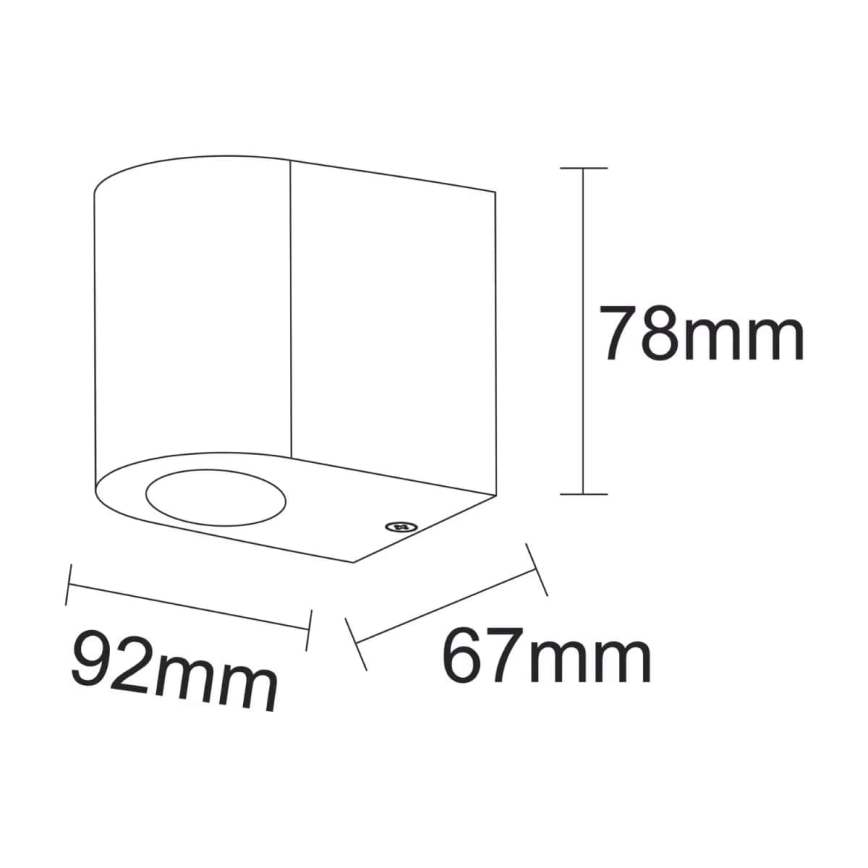 Vägglampa för utomhusbruk BOSTON 1xGU10/10W/230V IP44 svart