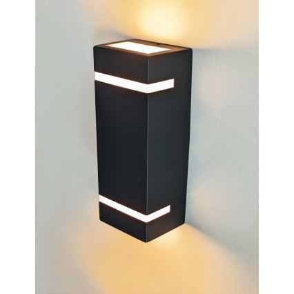 Vägglampa för utomhusbruk BRICK 2xGU10/7W/230V IP44