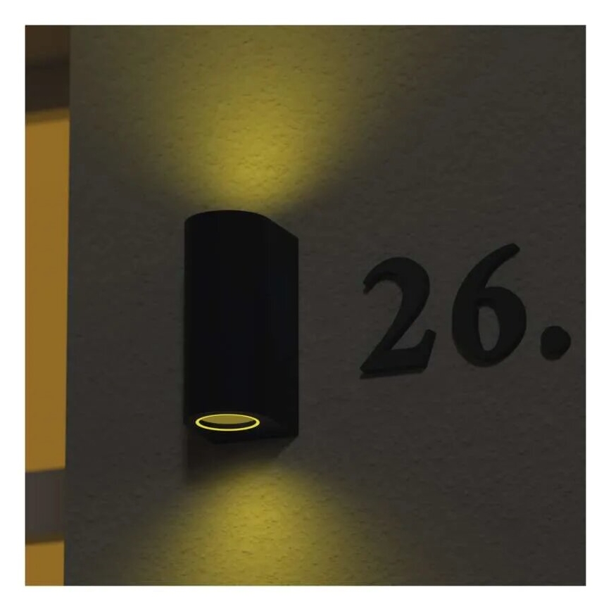 Vägglampa för utomhusbruk OCULUS 2xGU10/7W/230V IP44