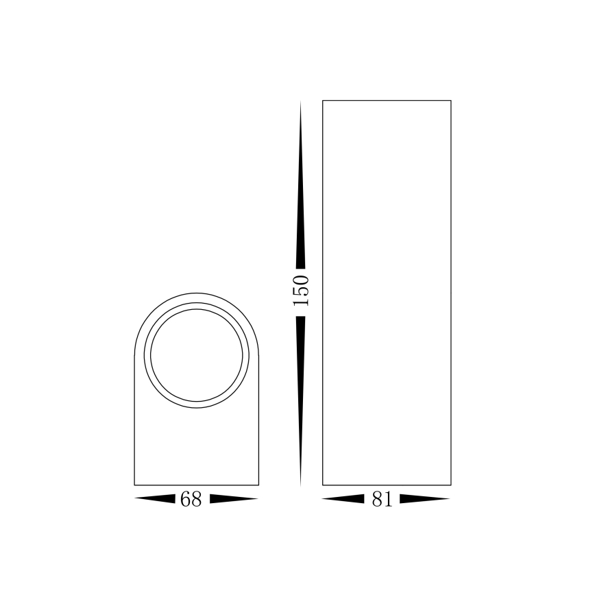 Vägglampa för utomhusbruk OVALIS 2xGU10/35W/230V IP44 svart