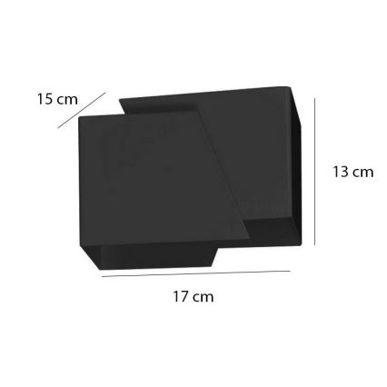 Vägglampa FROST 1xG9/8W/230V svart