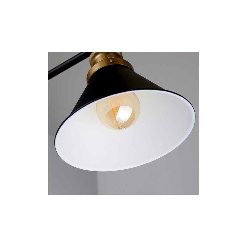 Vägglampa FUNDO 1xE27/40W/230V svart/guld