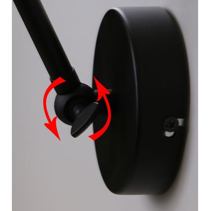 Vägglampa FUNDO 1xE27/40W/230V svart/guld