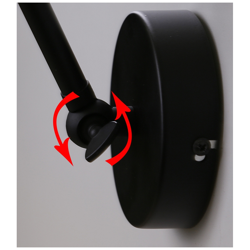 Vägglampa FUNDO 1xE27/40W/230V svart/guld