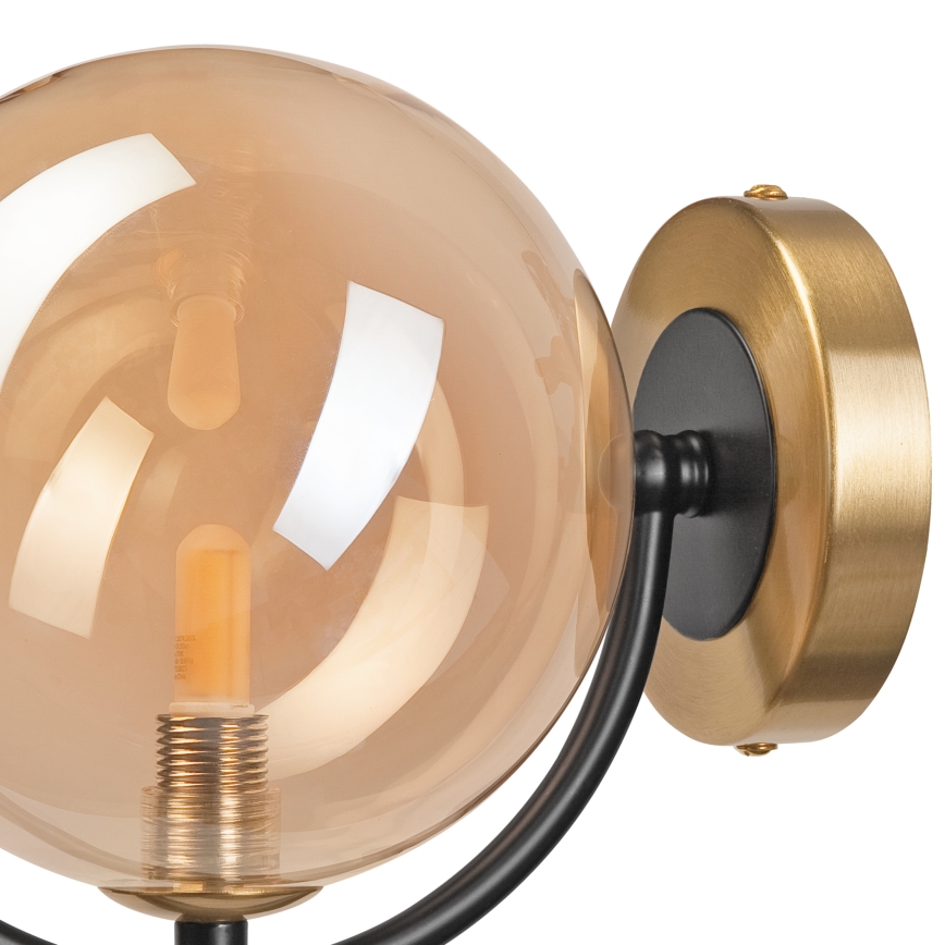 Vägglampa GEORGIA 1xE14/5W/230V guld/rökig beige