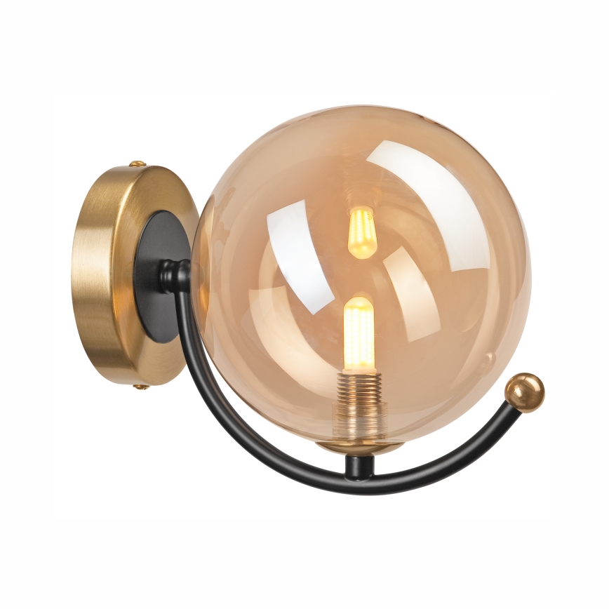 Vägglampa GEORGIA 1xE14/5W/230V guld/rökig beige