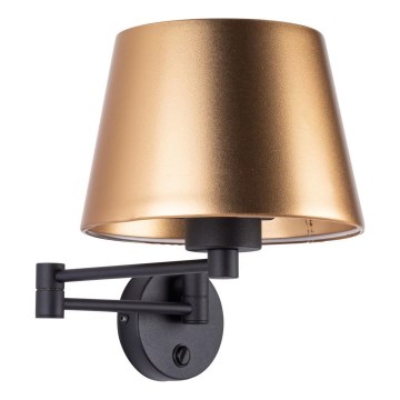 Vägglampa GLORY 1xE27/15W/230V guld/svart