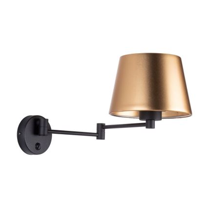 Vägglampa GLORY 1xE27/15W/230V guld/svart
