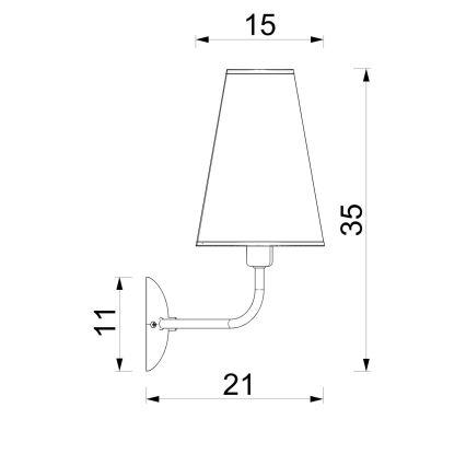 Vägglampa GRENADA 2xE14/15W/230V beige