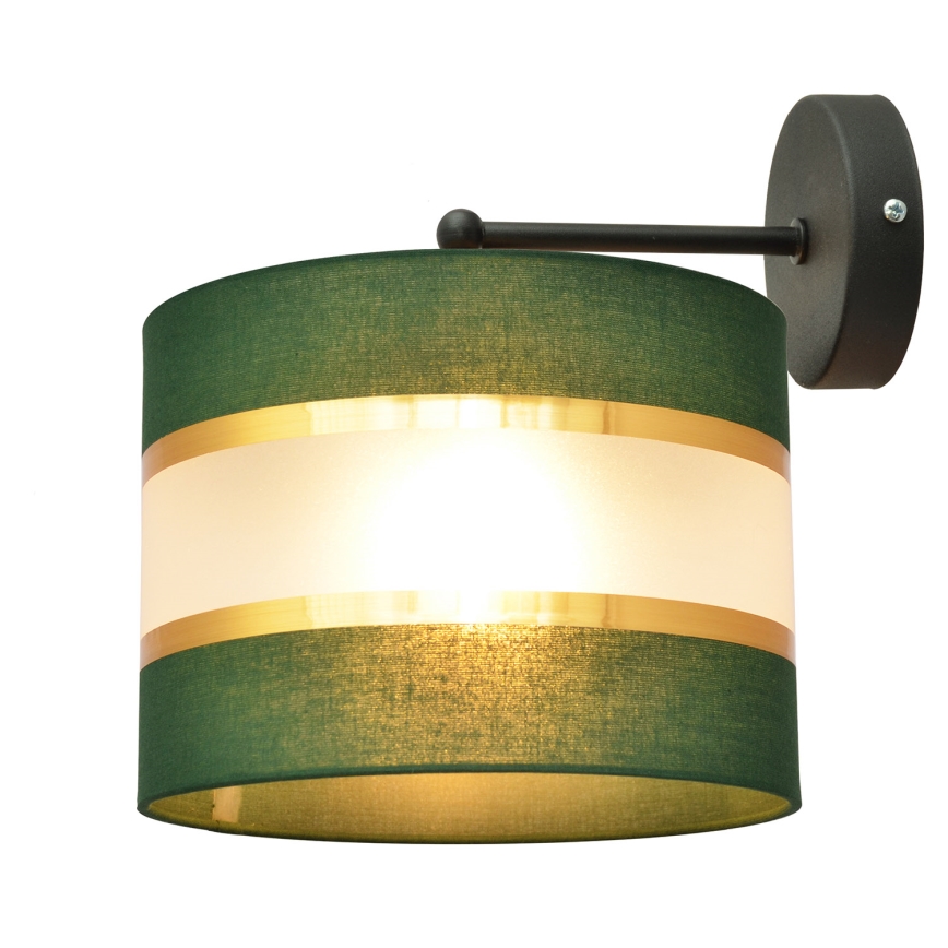 Vägglampa HELEN 1xE27/15W/230V grön/guld