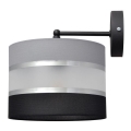 Vägglampa HELEN 1xE27/15W/230V svart/grå/silver