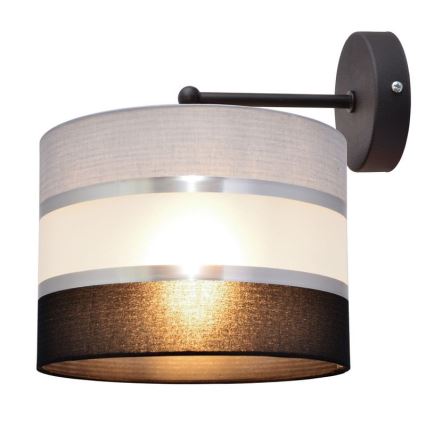 Vägglampa HELEN 1xE27/15W/230V svart/grå/silver