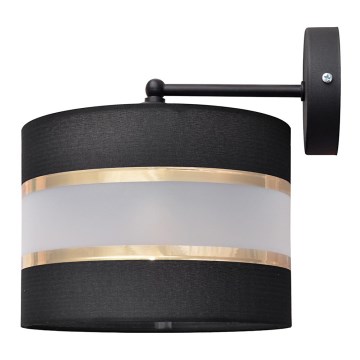 Vägglampa HELEN 1xE27/15W/230V svart/gyllene