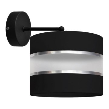 Vägglampa  HELEN 1xE27/15W/230V svart 