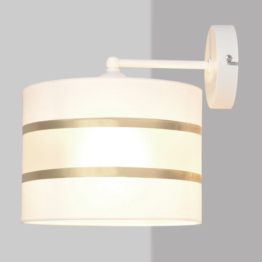 Vägglampa HELEN 1xE27/15W/230V vit/guld