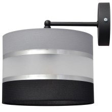 Vägglampa HELEN 1xE27/60W/230V svart/grå/silver