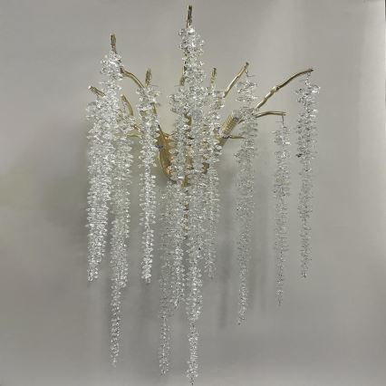 Vägglampa i kristall 3xG9/40W/230V Roséguld