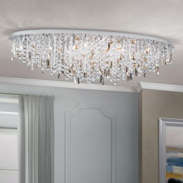 Vägglampa i kristall CRYSTALRIVER 21xG9/40W/230V skinande krom