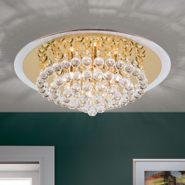 Vägglampa i kristall GLORIA 6xG9/40W/230V diameter 50 cm guld