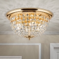 Vägglampa i kristall PLAFOND 6xE27/40W/230V diameter 47 cm guld