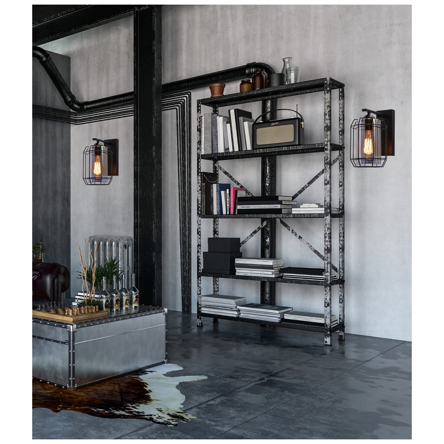 Vägglampa JONERA 1xE27/40W/230V svart