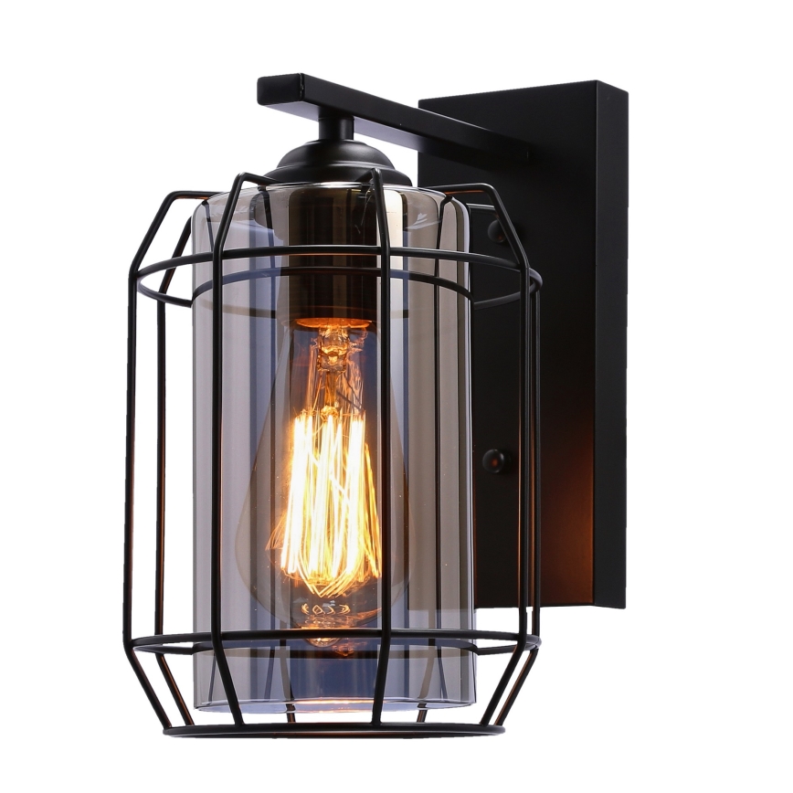 Vägglampa JONERA 1xE27/40W/230V svart