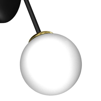 Vägglampa  JOY 2xE14/40W/230V svart /gyllene