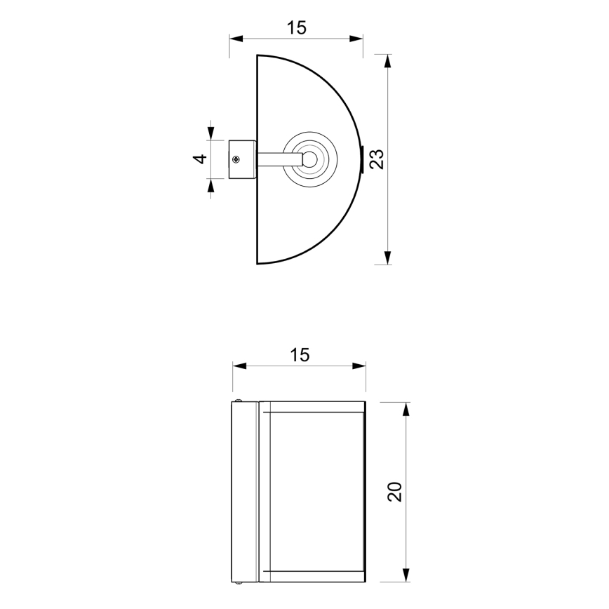 Vägglampa KAGA 1xE27/60W/230V svart/gyllene