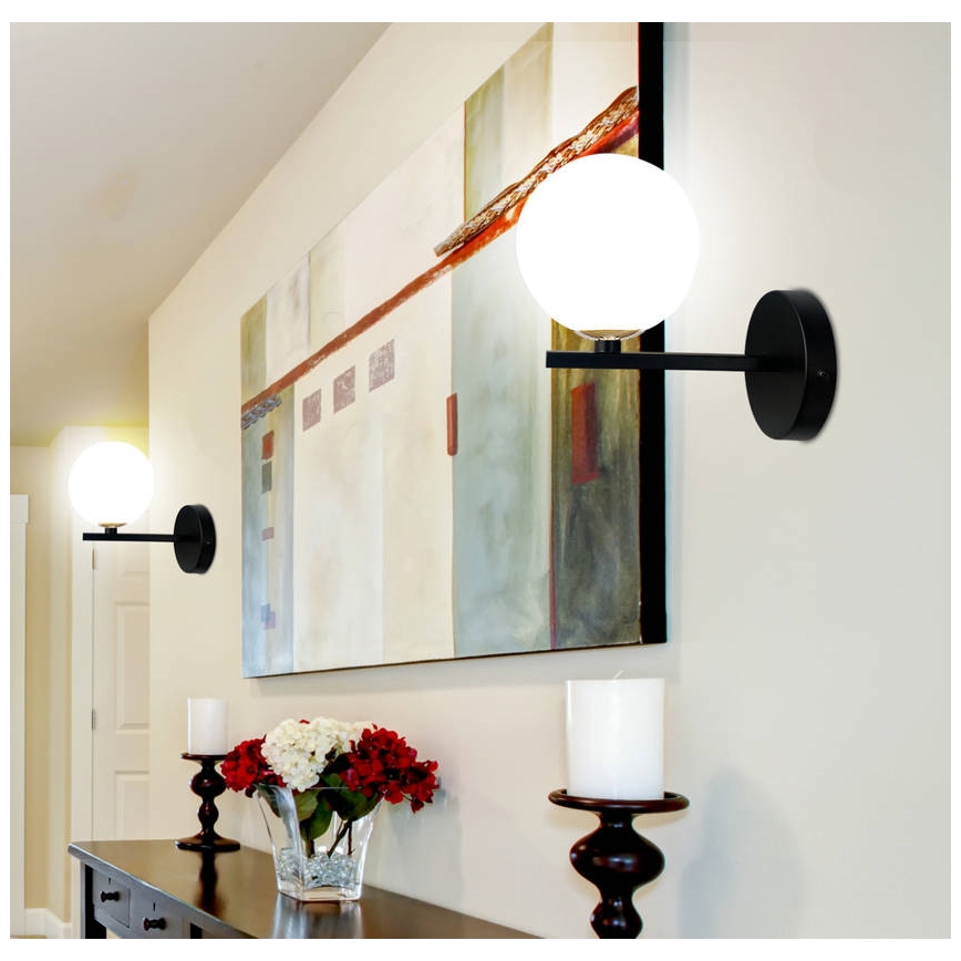 Vägglampa KAMA 1xG9/28W/230V svart