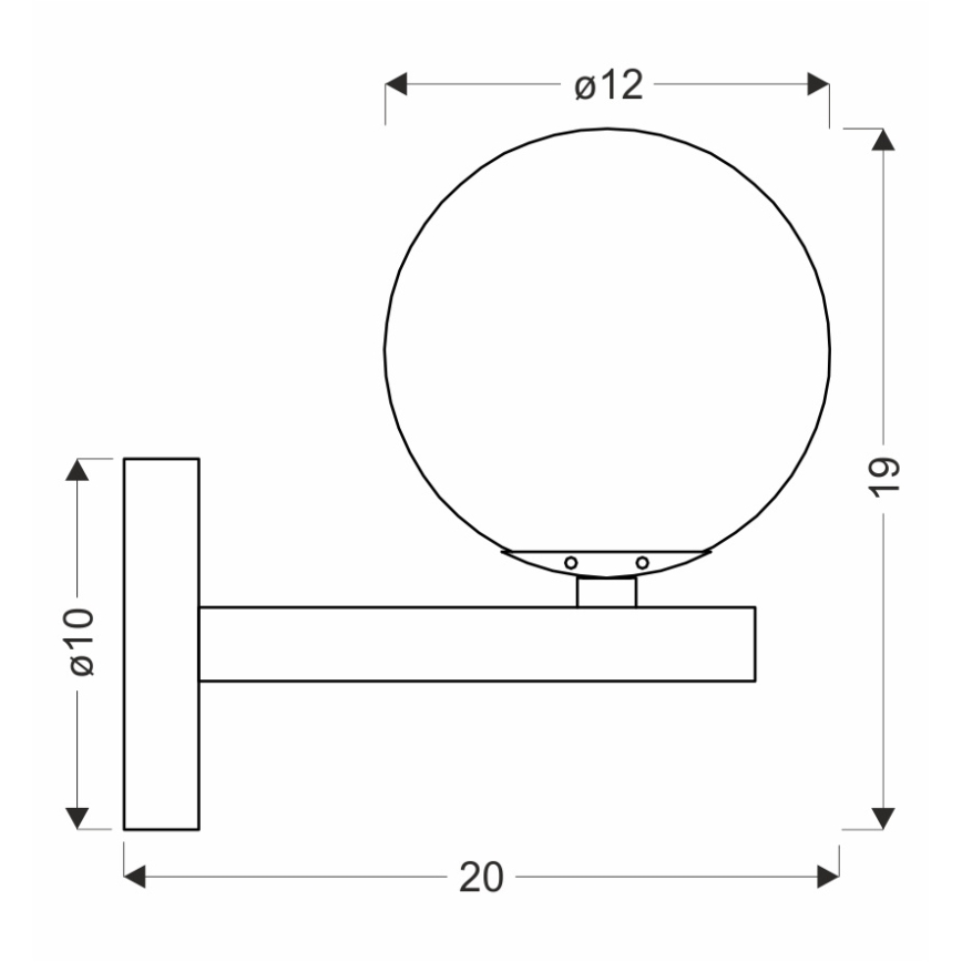 Vägglampa KAMA 1xG9/28W/230V svart/rökig svart