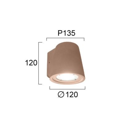 Vägglampa KIARA 1xGU10/10W/230V brun