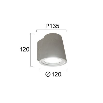 Vägglampa KIARA 1xGU10/10W/230V grå