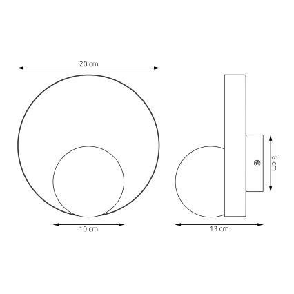 Vägglampa KIDO 1xG9/8W/230V vit