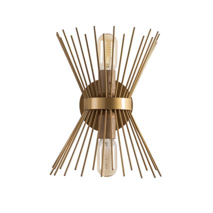 Vägglampa KIRPI 2xE27/40W/230V guld