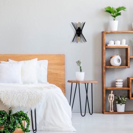 Vägglampa  KIRPI 2xE27/40W/230V svart 