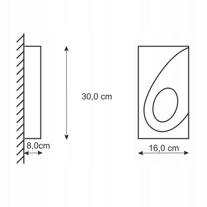 Vägglampa KOMETA 1xE14/12W/230V plåster/vit
