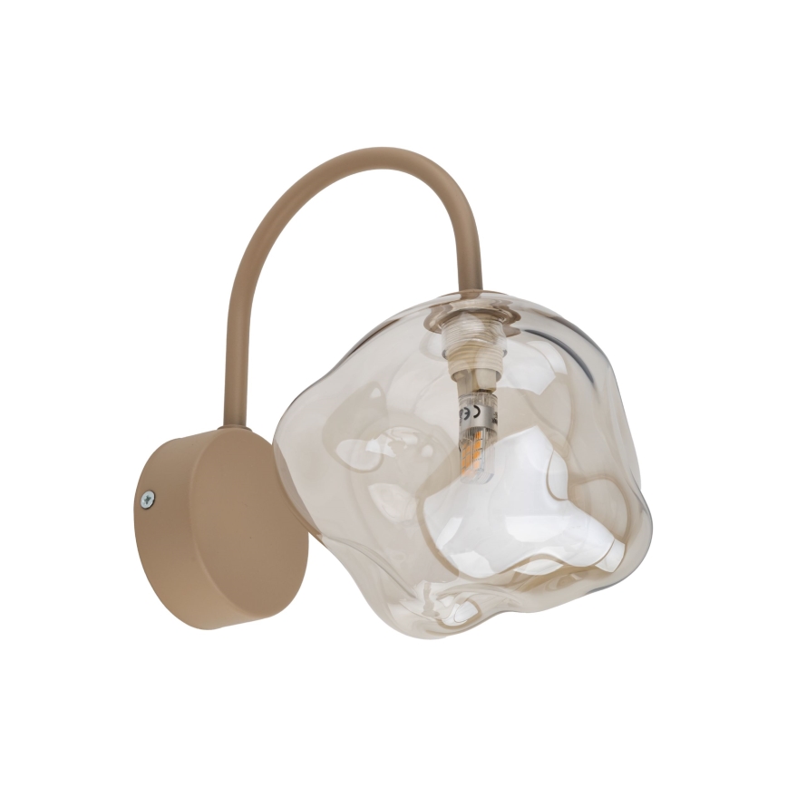 Vägglampa LAVA 1xG9/8W/230V beige/rökbeige
