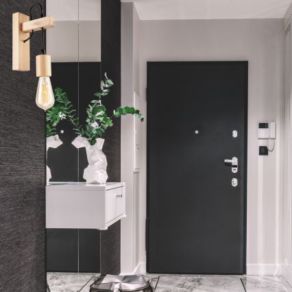 Vägglampa LEON 1xE27/60W/230V bok