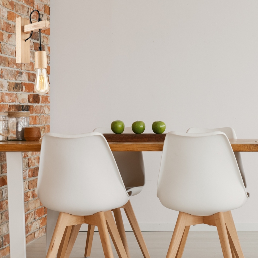 Vägglampa LEON 1xE27/60W/230V bok