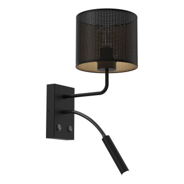 Vägglampa LOFT SHADE 1xE27/60W+1xG9/8W/230V svart/guld
