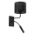 Vägglampa LOFT SHADE 1xE27/60W+1xG9/8W/230V svart