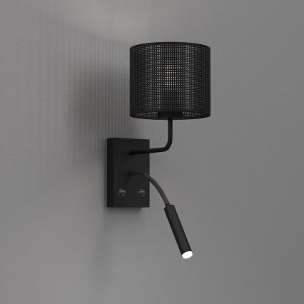 Vägglampa LOFT SHADE 1xE27/60W+1xG9/8W/230V svart