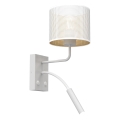 Vägglampa LOFT SHADE 1xE27/60W+1xG9/8W/230V vit/guld