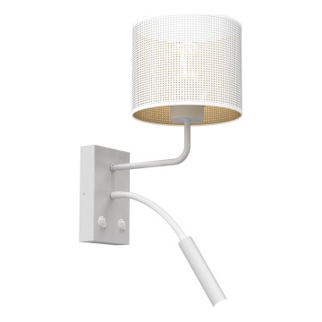 Vägglampa LOFT SHADE 1xE27/60W+1xG9/8W/230V vit/guld