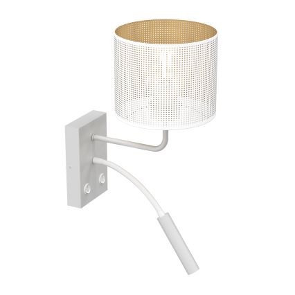 Vägglampa LOFT SHADE 1xE27/60W+1xG9/8W/230V vit/guld