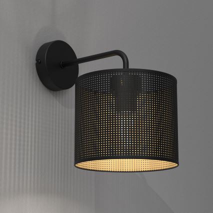 Vägglampa LOFT SHADE 1xE27/60W/230V svart/guld
