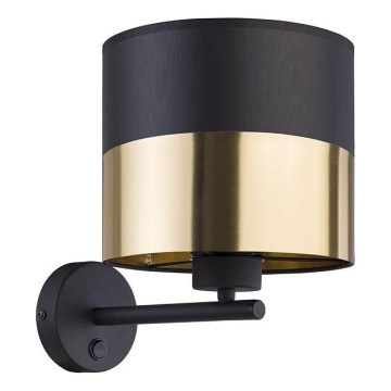 Vägglampa LONDYN 1xE27/15W/230V svart/guld