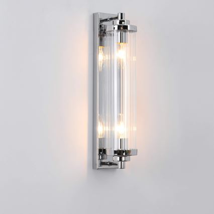 Vägglampa LORENZO 2xE14/40W/230V polerad krom